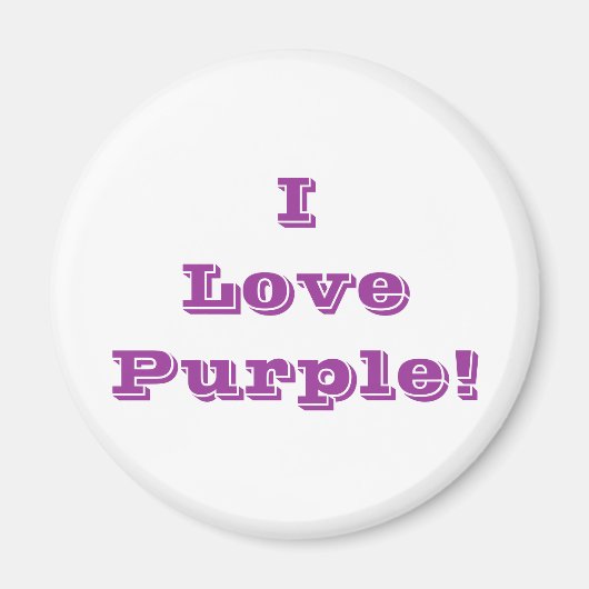 Magnet I Love Purple (Devant)