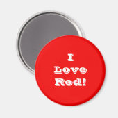Magnet I Love Red Magneet (Voorkant / Achterkant)