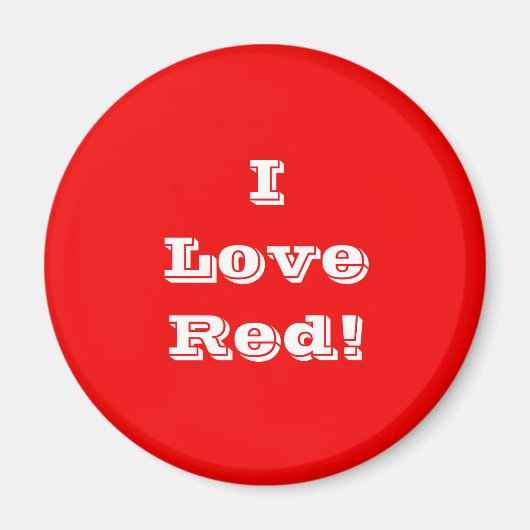 Magnet I Love Red Magneet (Voorkant)