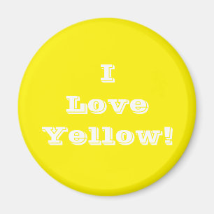 Magnet I Love Yellow Magneet