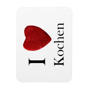Magnet Ich liebe Kochen Magneet