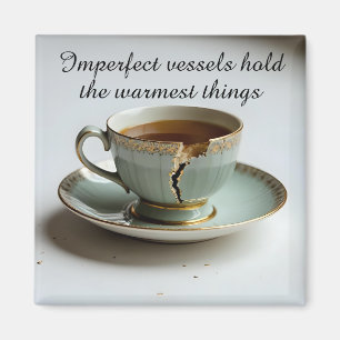 Magnet inspirant de tasse à thé cassée