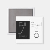 Magnet Inspirationnel "Automne Sept Fois, Levez-Vo (Recto/Verso)