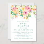 |MAGNET| Invitation Baby shower floral aquarelle (Recto)