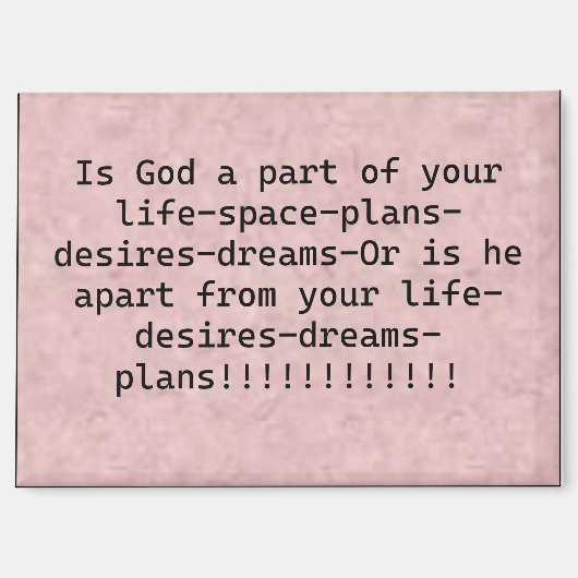 Magnet: "Is God een deel van je leven?" Magneet (Voorkant)