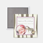 Magnet Jacana Girl 2"x2" Faire-part Zoo de la jung (Recto/Verso)