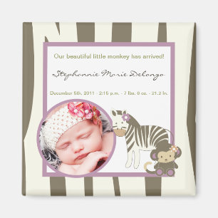 Magnet Jacana Girl 2"x2" Faire-part Zoo de la jung