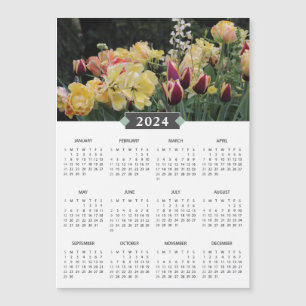 Magnet Jardin Fleur Jaune 2024 Calendrier