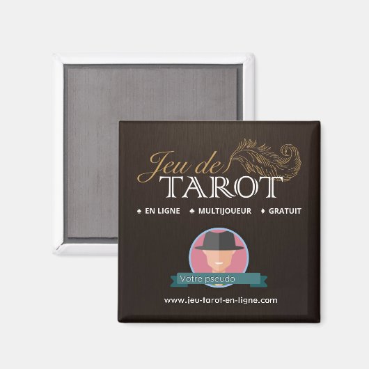 Magnet jeu de tarot (Recto/Verso)