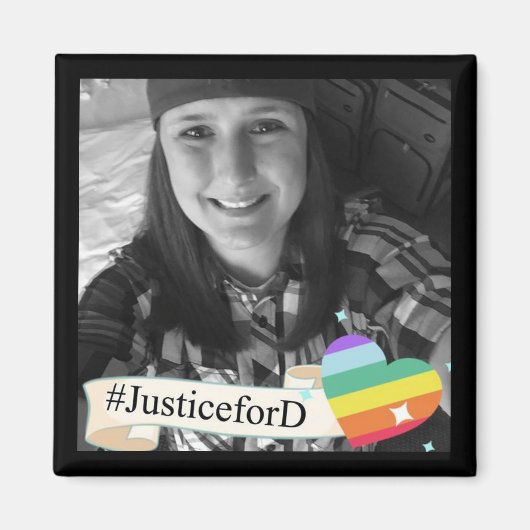 Magnet #JusticeForD (Devant)