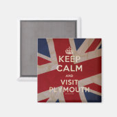 Magnet 'Keep Calm and Visit Plymouth' (Recto/Verso)