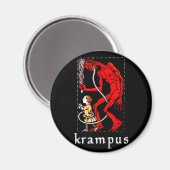 Magnet Krampus "a une langue longue" (Recto/Verso)