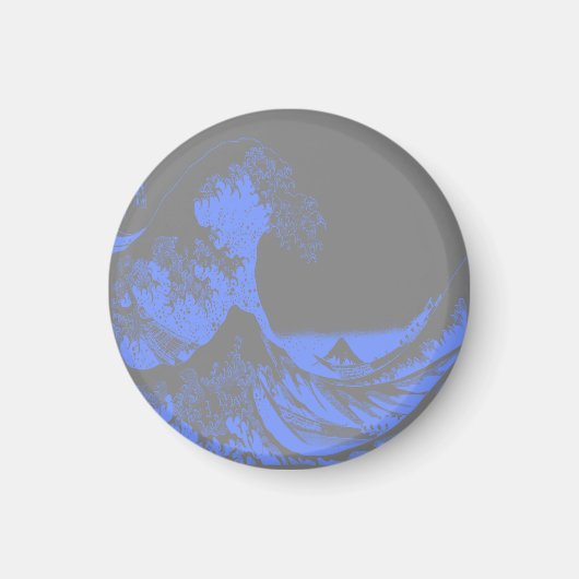 Magnet La Grande Vague Bleu & Gris (Devant)
