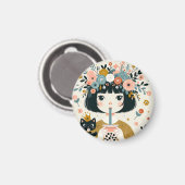 Magnet  “La petite fille au bubble tea“ (Recto/Verso)