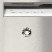 Magnet La petite fille au bubble tea“ (In Situ (Lave-vaisselle))