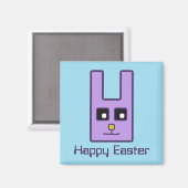 Magnet lapin de Pâques carré (Recto/Verso)