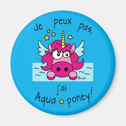 Magnet "Licorne, Aquaponey" (Devant)