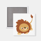 Magnet Lion De Cartoon Doux (Recto/Verso)