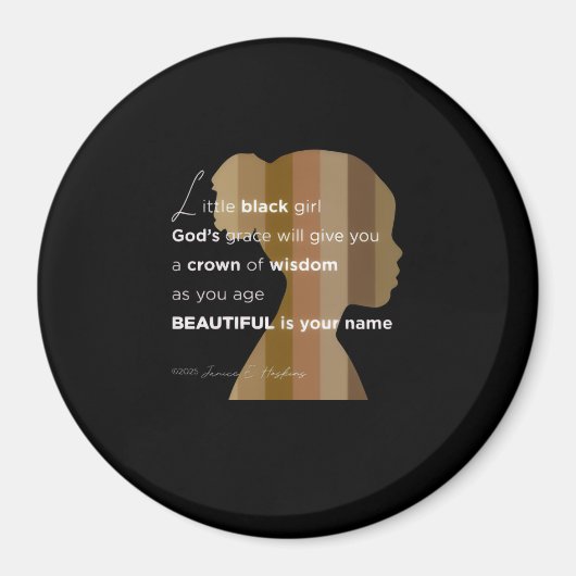 Magnet little black girl magnet (Devant)