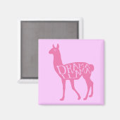 Magnet Llama Drame Rose (Recto/Verso)