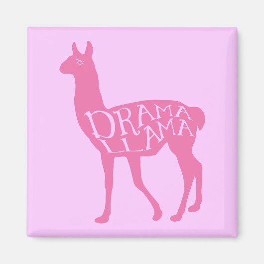 Magnet Llama Drame Rose (Devant)