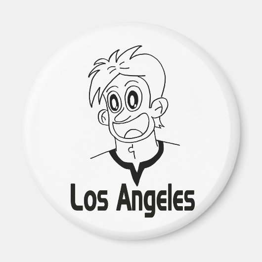 Magnet Los Angeles Boy (Black Line) (Devant)