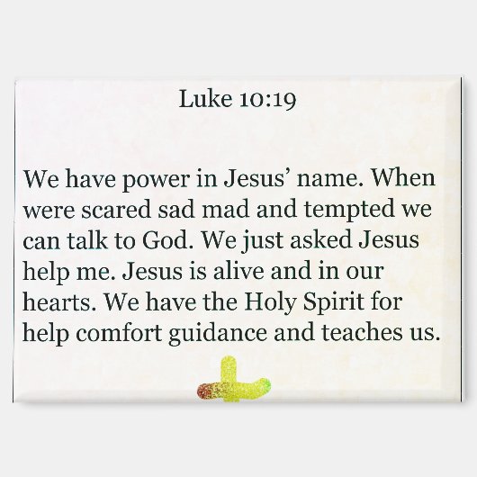 magnet-luke 10;19 magneet (Voorkant)