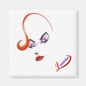 Magnet Lypsinka fabuleux (Carré) (Devant)