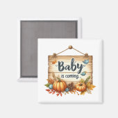 Magnet - Magnet de Baby shower d'automne (Recto/Verso)