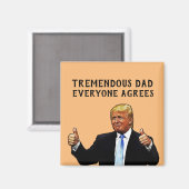 MAGNET MAGNÉTIQUE DE PAPA DONALD TRUMP (Recto/Verso)