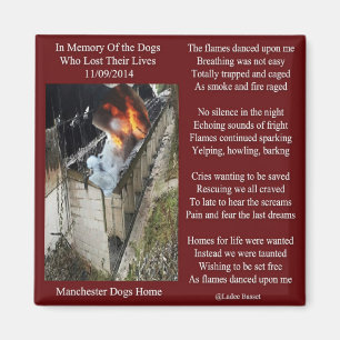 Magnet Manchester Dog Fire Poem Magneet