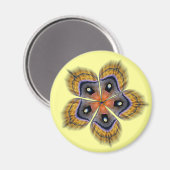 Magnet Mandala de l'aile de la teigne de soie (Recto/Verso)
