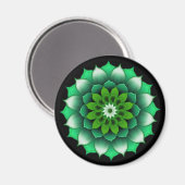 Magnet Mandala Feuilles verts (Recto/Verso)