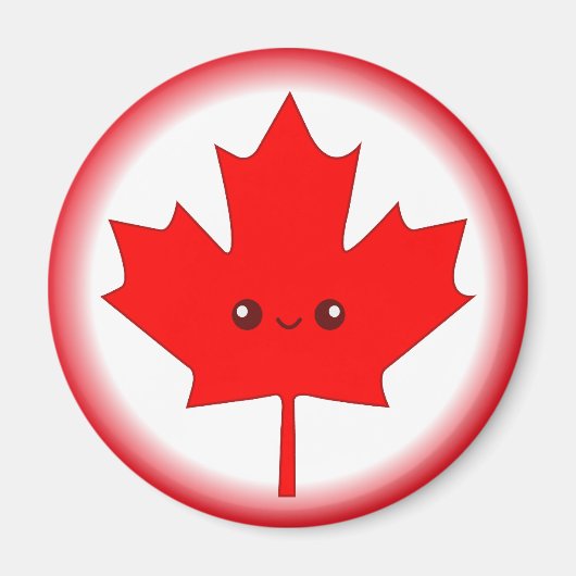 Magnet Maple Leaf rouge mignon (Devant)