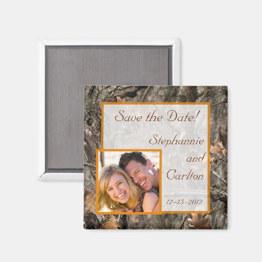 Magnet Mariage Camo Chic du chasseur (Recto/Verso)