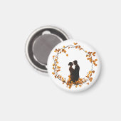 Magnet Mariage d'automne romantique - Russe congé  (Recto/Verso)