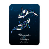 Magnet Mariage de baleines Orca (Vertical)