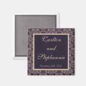 Magnet Mariage de dentelle pourpre (Recto/Verso)