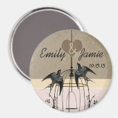 Magnet Mariage de la cage d'oiseaux de Chocolat et (Recto/Verso)