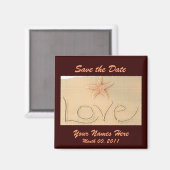 Magnet Mariage de l'amour de la plage (Recto/Verso)