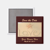 Magnet Mariage de l'amour de la plage (Recto/Verso)