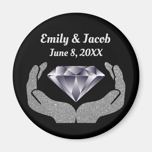 Magnet Mariage des mains de diamant (Devant)