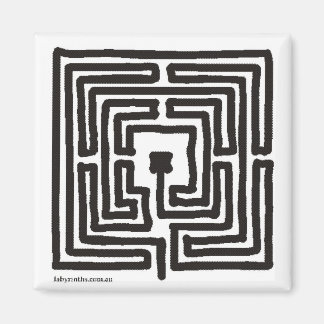 Magnet médiéval labyrinthe stylo carré petit