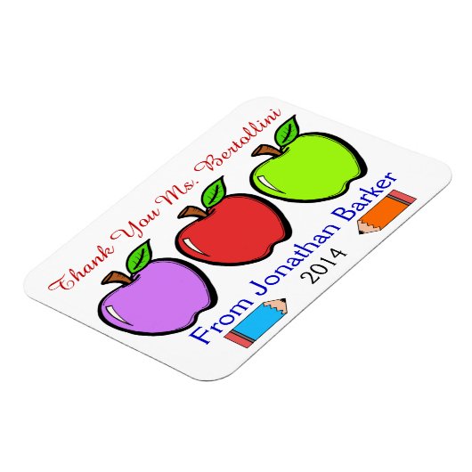 Magnet Merci enseignant (Côté Gauche)