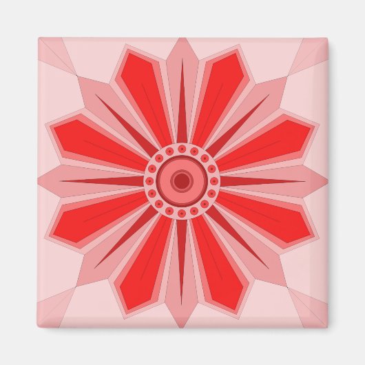 Magnet met bloemenkunst magneet (Voorkant)