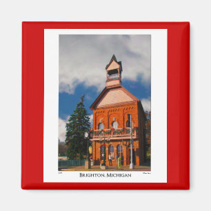 Magnet met Brighton Michigan Scene Magneet