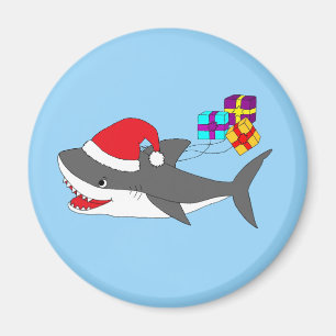 Magnet met een schattige feestelijke haai magneet