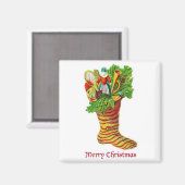 Magnet met kerststaart Magneet (Voorkant / Achterkant)