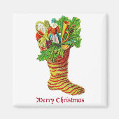 Magnet met kerststaart Magneet (Voorkant)