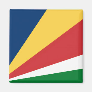 Magnet met Seychellen kleuren ontwerp Magneet